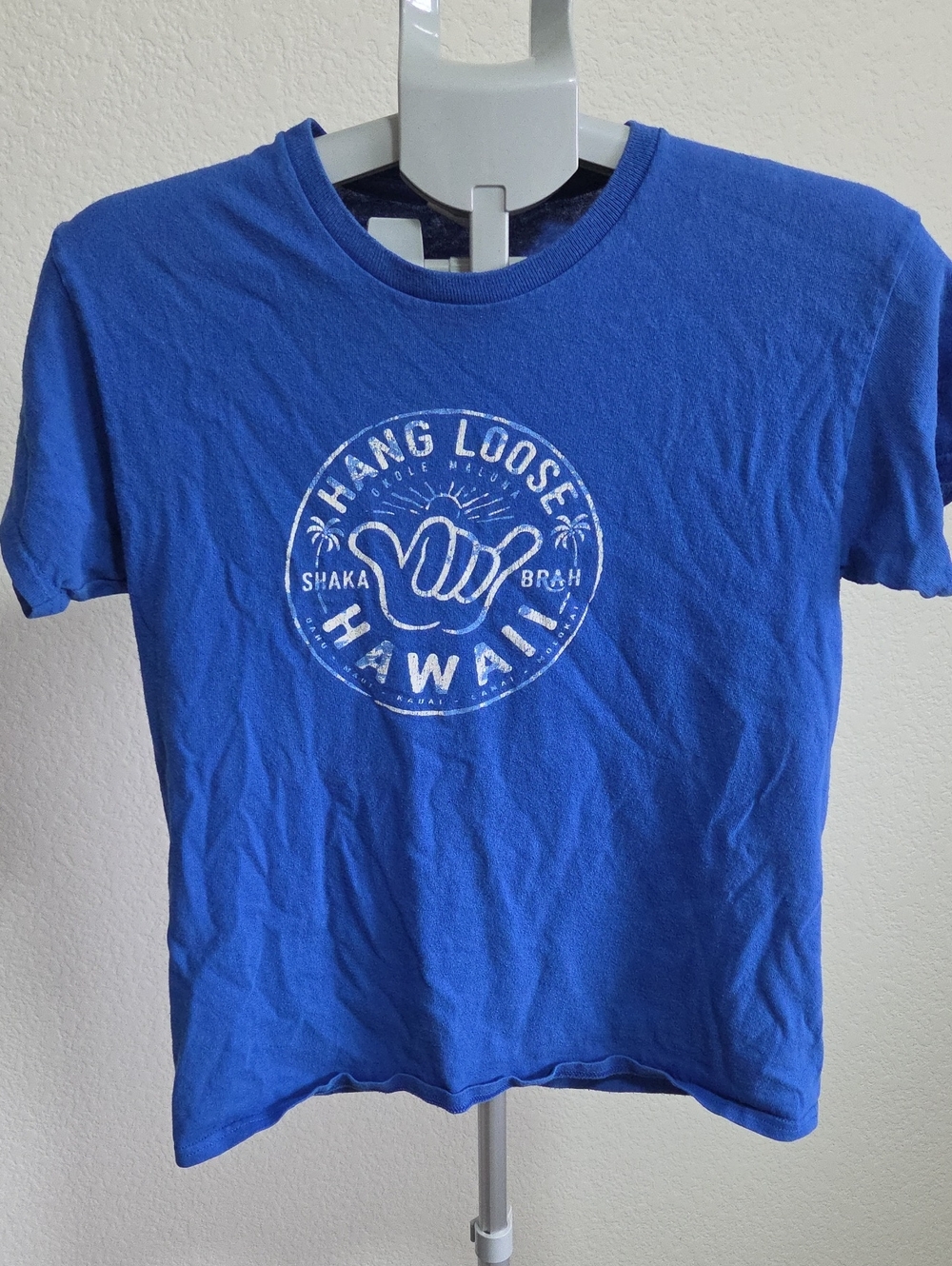 Blue "Hang Loose Hawaii" Graphic Kids Tee
